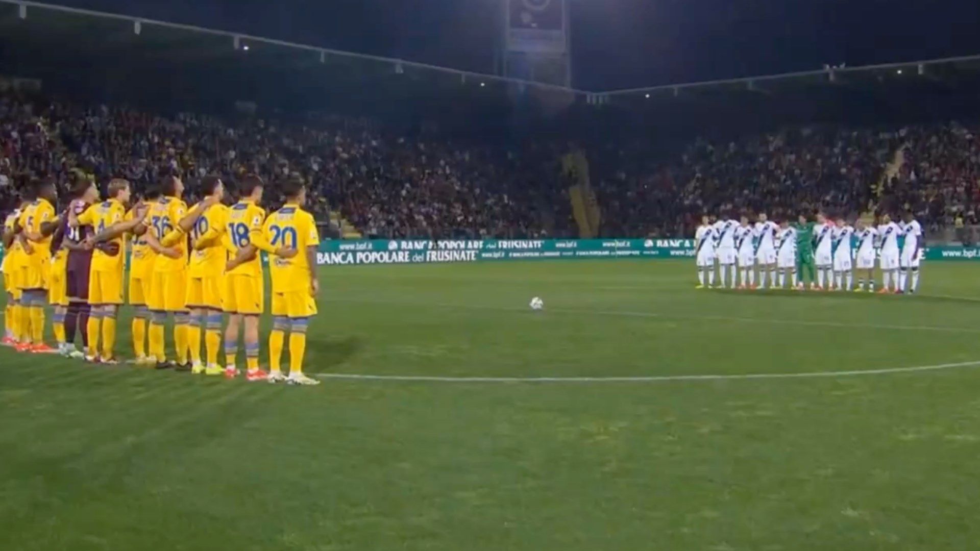 Frosinone Inter minuto silenzio