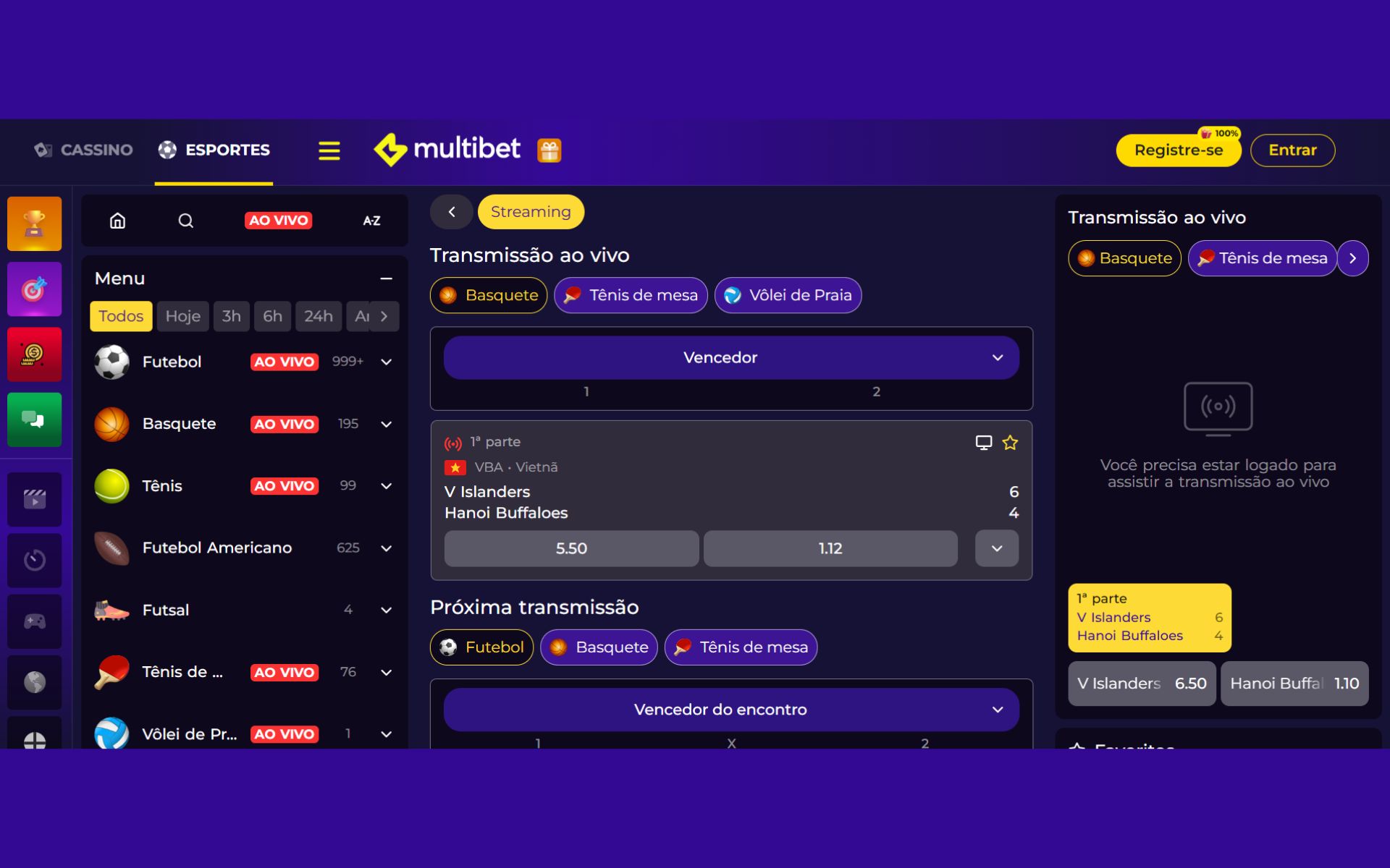 Multibet apostas ao vivo