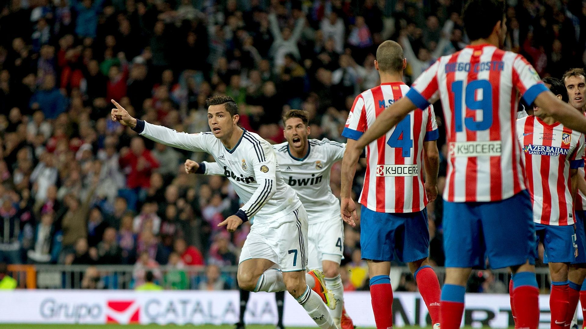 Atlético de Madrid, campeón de la Copa del Rey en la temporada 2012-2013 al ganar al Real Madrid en la final