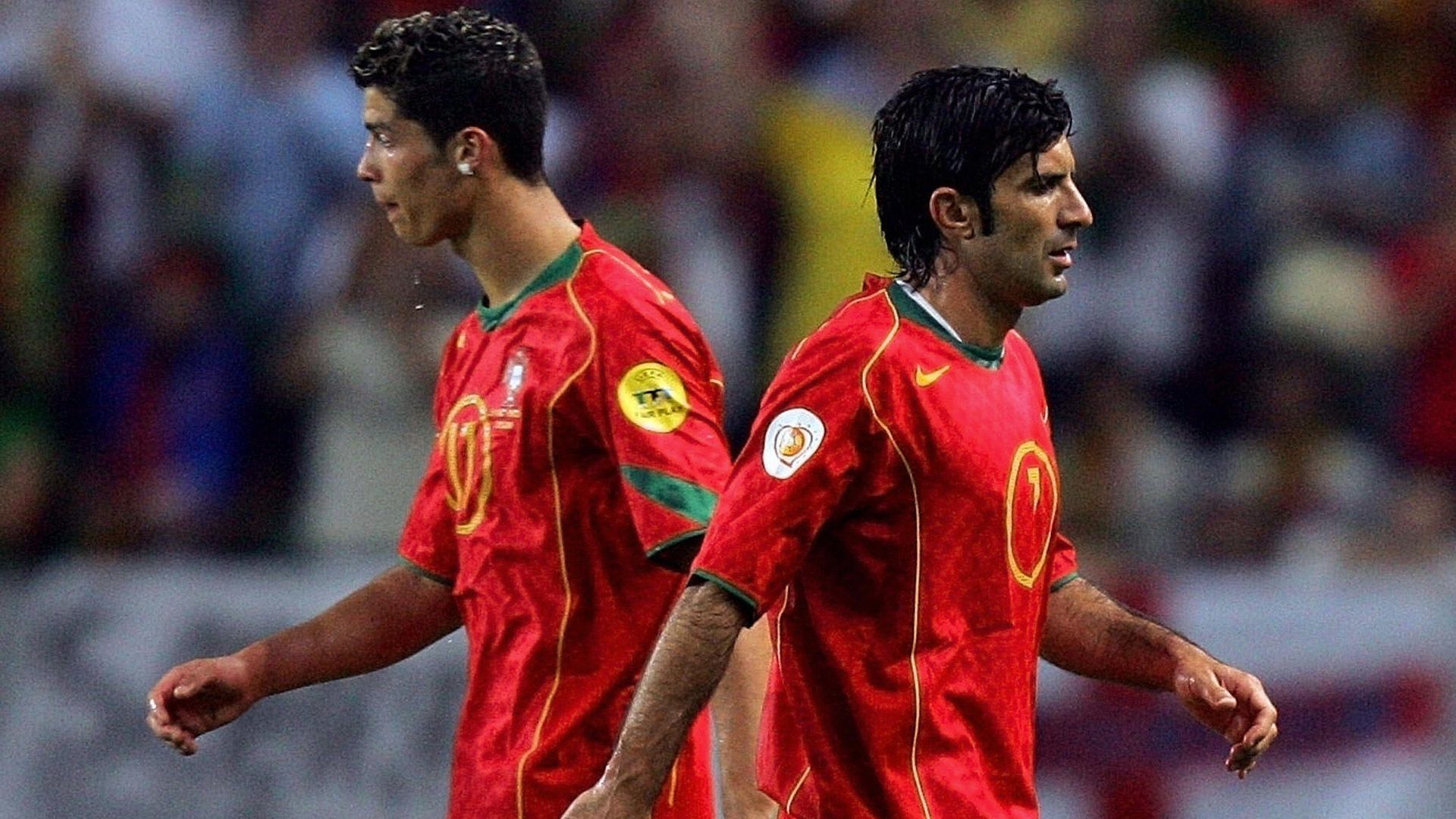 Luis Figo Cristiano Ronaldo Portugal 06202004
