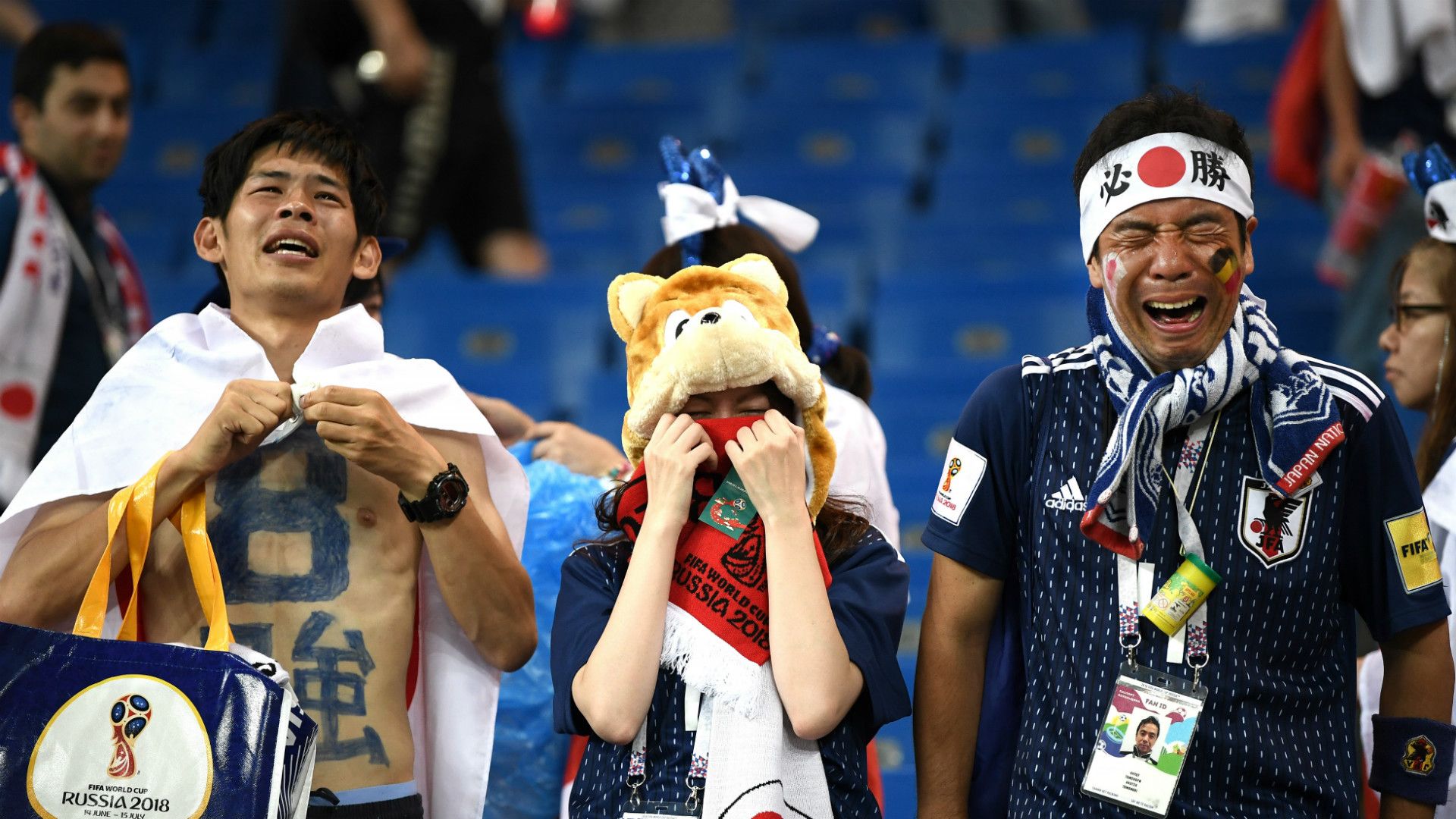 Belgium vs Japan World Cup fans