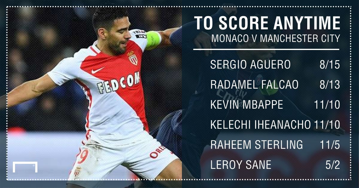 GFX Monaco Man City scorer betting