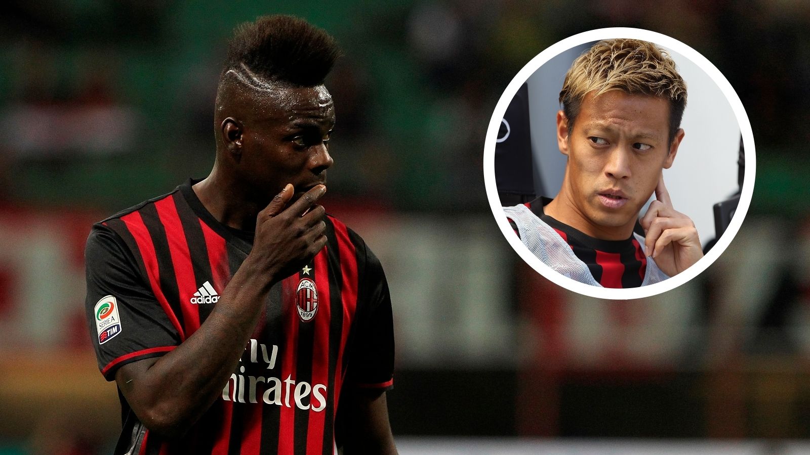 Mario Balotelli Keisuke Honda AC Milan