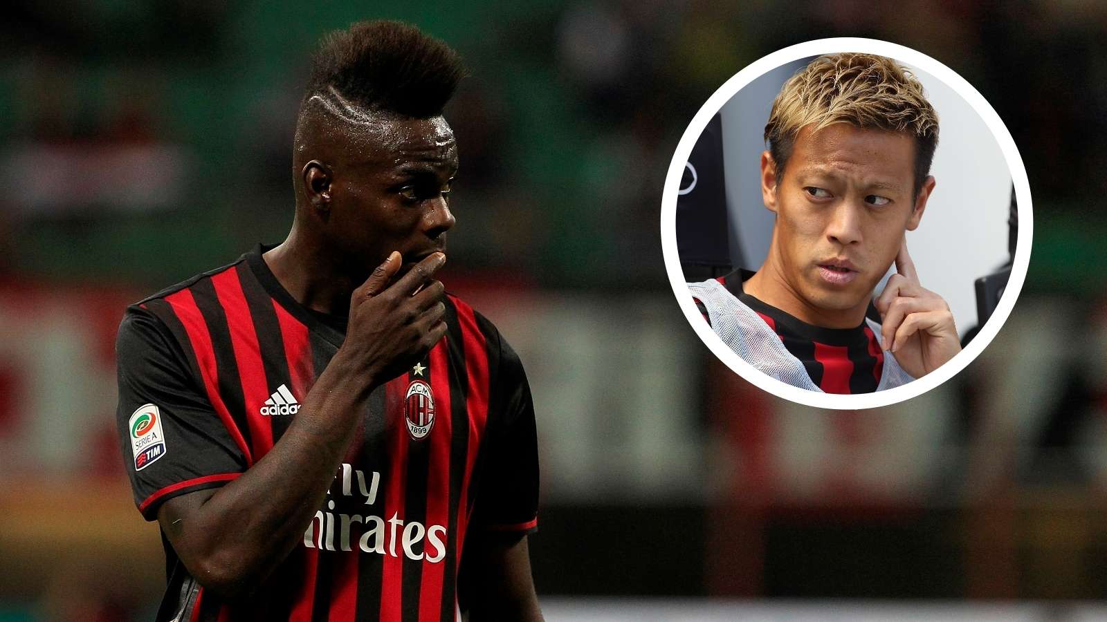 Mario Balotelli Keisuke Honda AC Milan