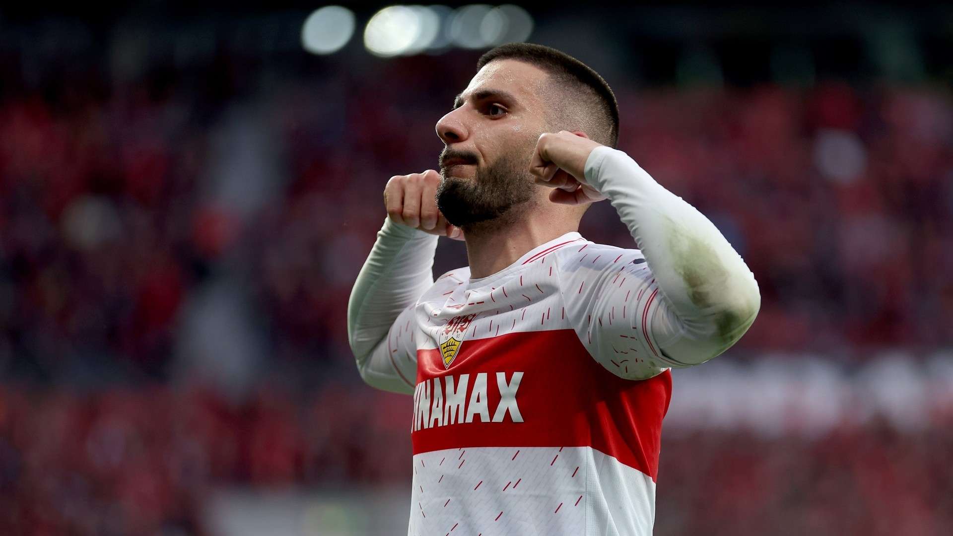 Deniz Undav of VfB Stuttgart celebrates