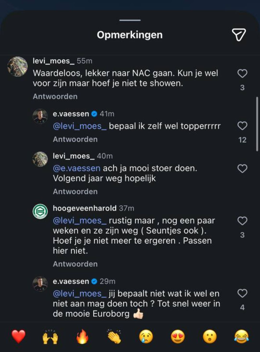 Vaessen commentsectie