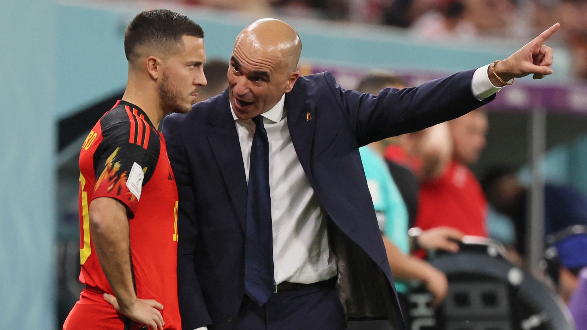 EDEN HAZARD ROBERTO MARTINEZ BELGIUM WORLD CUP