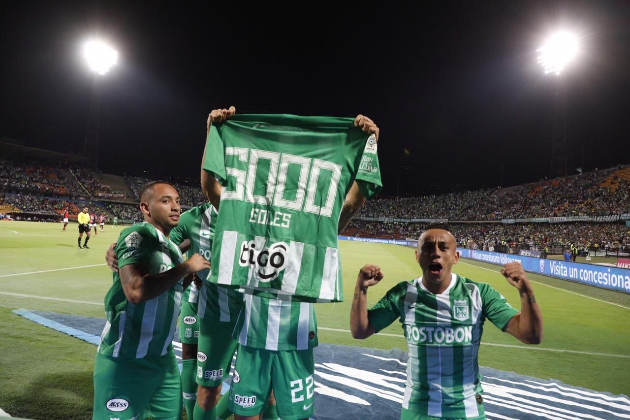 Atlético Nacional celebra el gol 5.000 en Primera