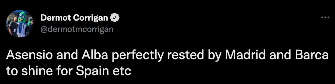 Spain Switzerland verdict tweet 2