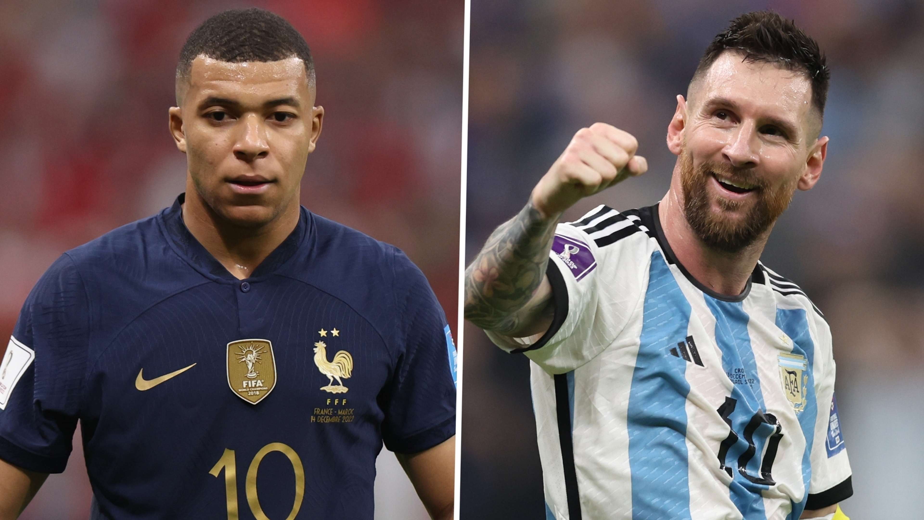 Kylian Mbappe France Lionel Messi Argentina 2022 World Cup