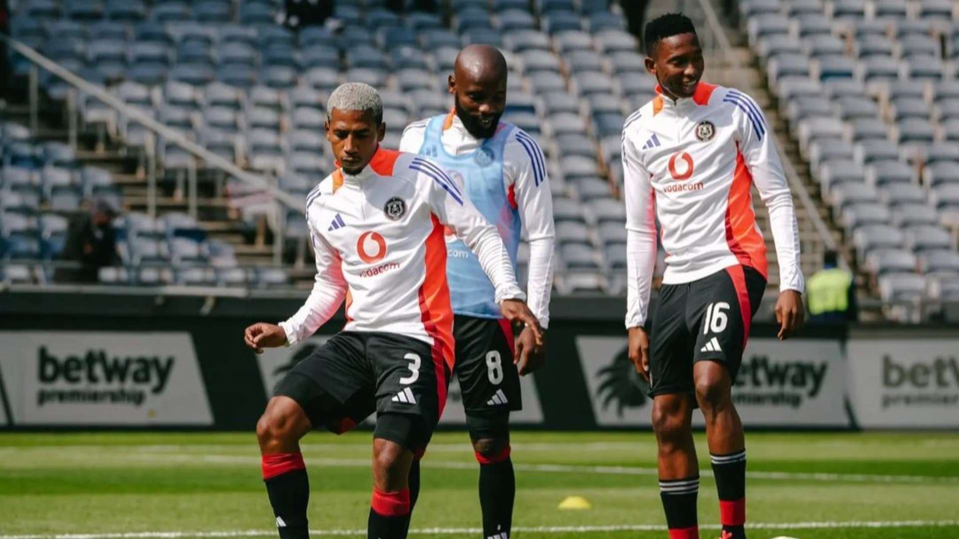 Thalente Mbatha, Makhehleni Makhaula & Deano Van Rooyen, Orlando Pirates, October 2024