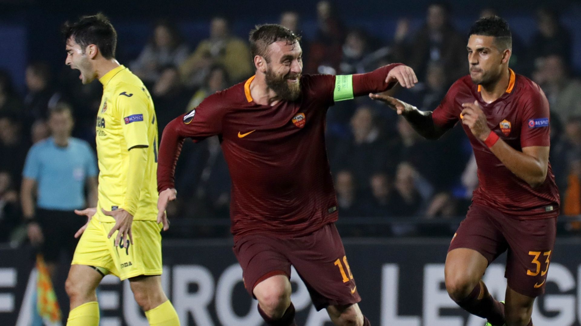 Emerson Palmieri Daniele De Rossi Villarreal Roma Europa League 16022017