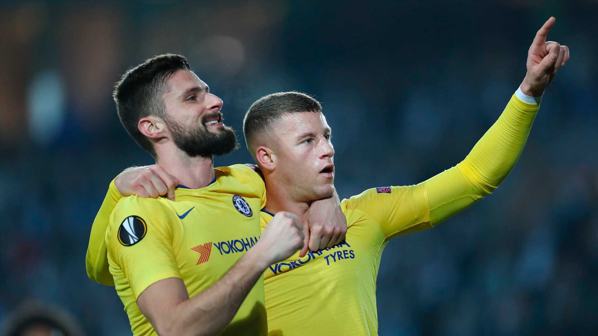 Olivier Giroud and Ross Barkley