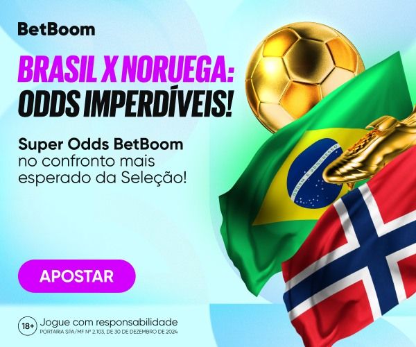 Brasil x Noruega ofertas BetBoom
