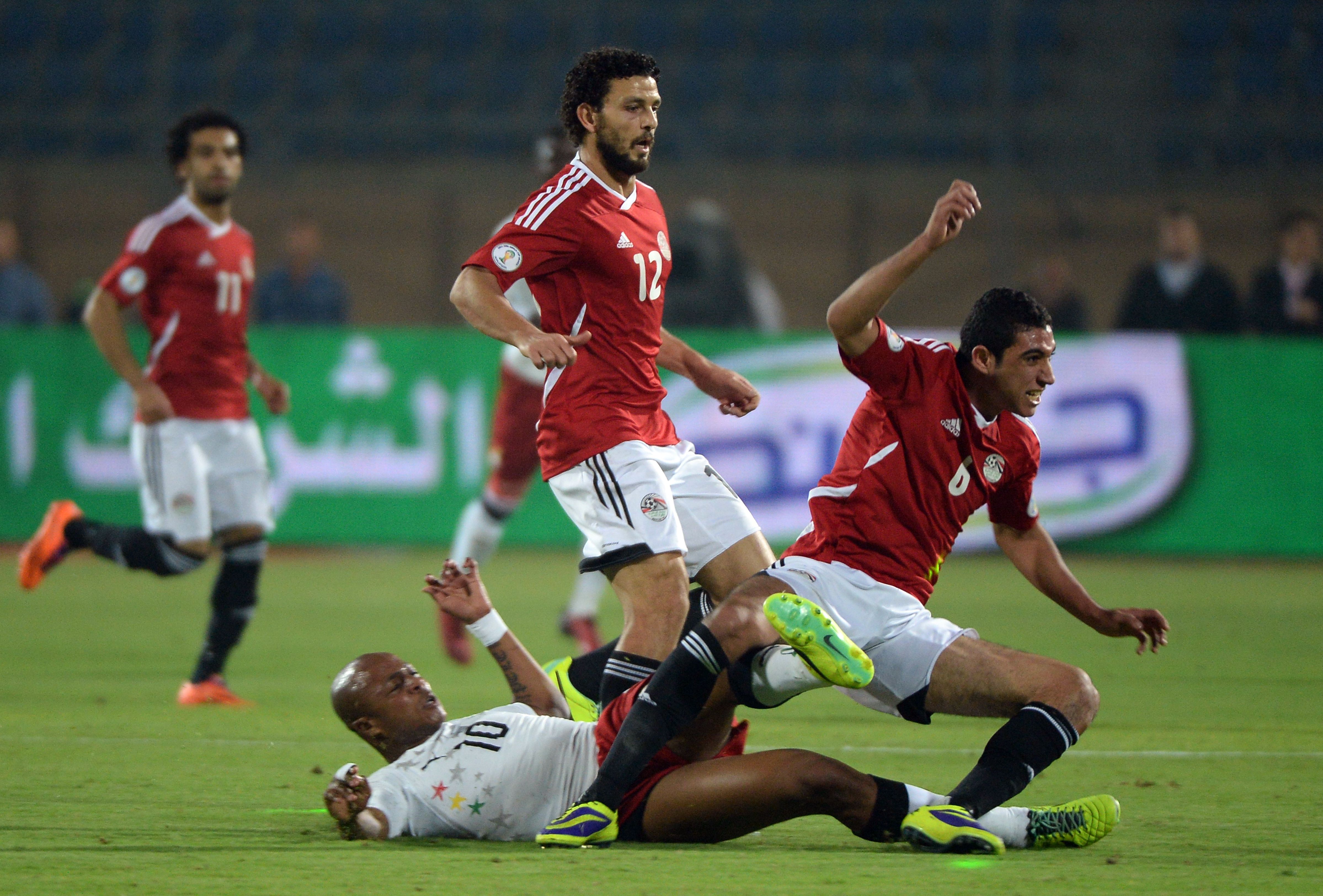 Ramy Rabia André Ayew Ghanas Vs Egypt WC2014 African zone qualifier second leg play-off