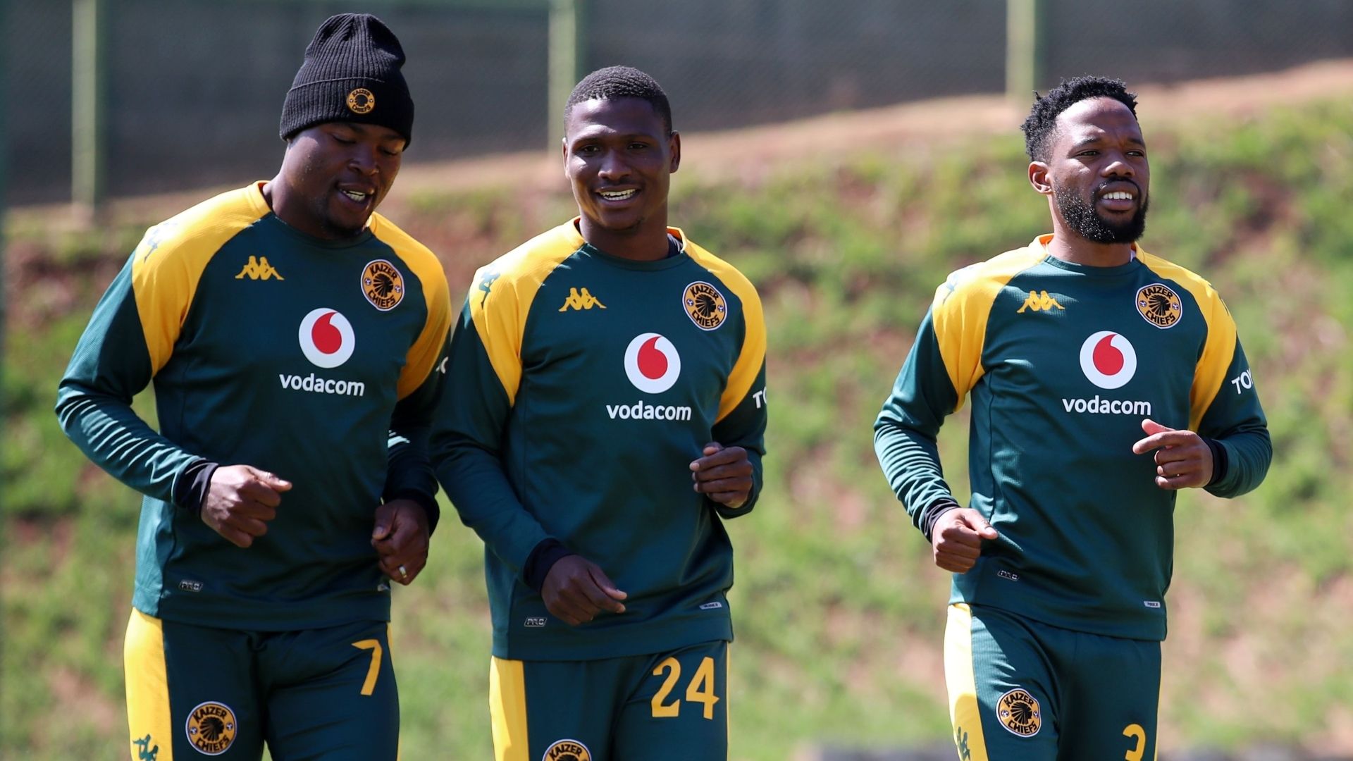 Ranga Chivaviro, Thatayaone Dithlokwe, Mduduzi Mdantsane of Kaizer Chiefs