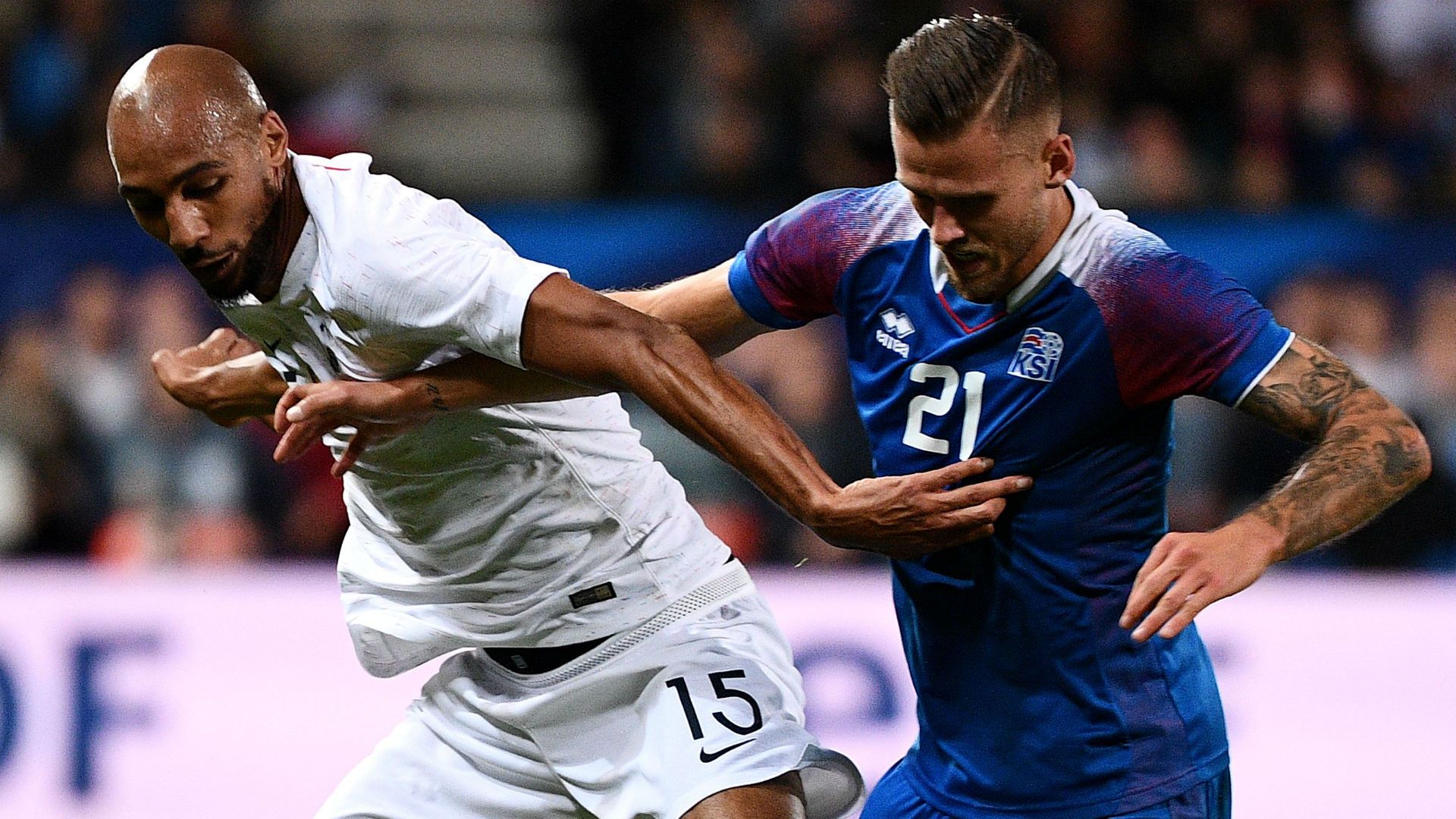 Steven N'Zonzi Arnaur Traustason France Iceland Friendly 11102018