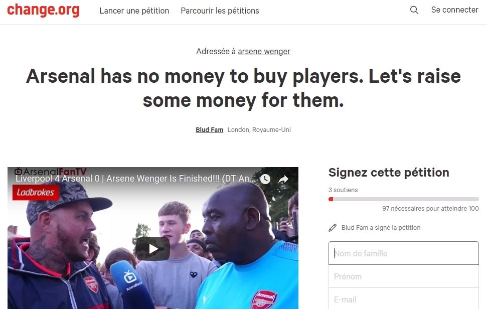 Fan raise money for Arsenal