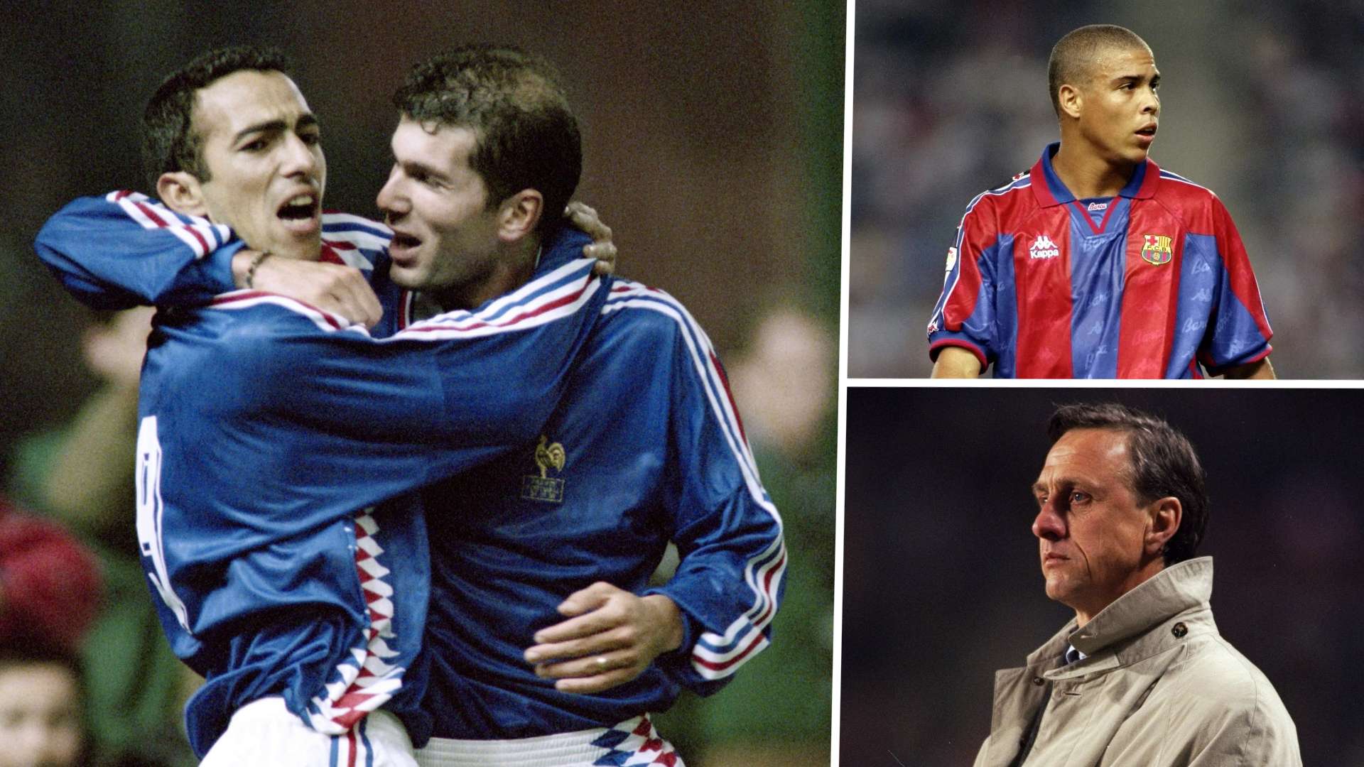 Djorkaeff Zidane Ronaldo Cruyff FC Barcelone