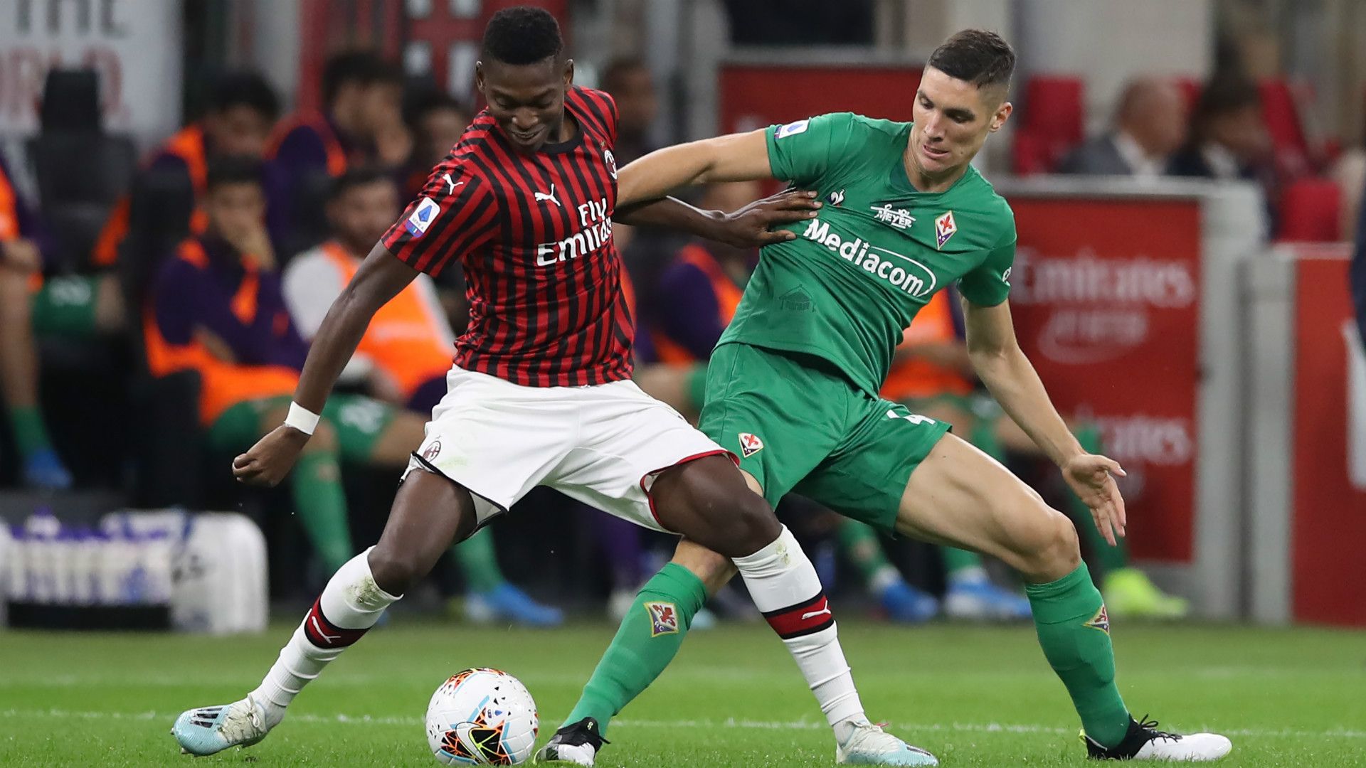 GERMANY ONLY: RAFAEL LEAO MILAN NIKOLA MILENKOVIC FIORENTINA SERIE A 29092019