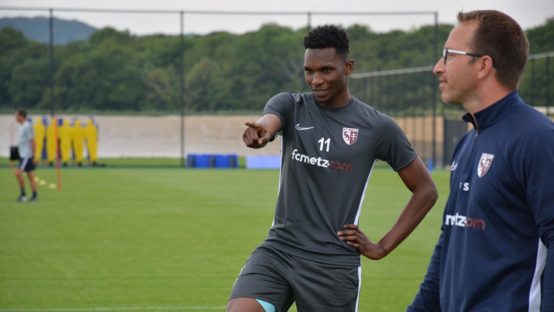 Opa Nguette à l'entraînement avec le FC Metz le 18 juillet 2019
