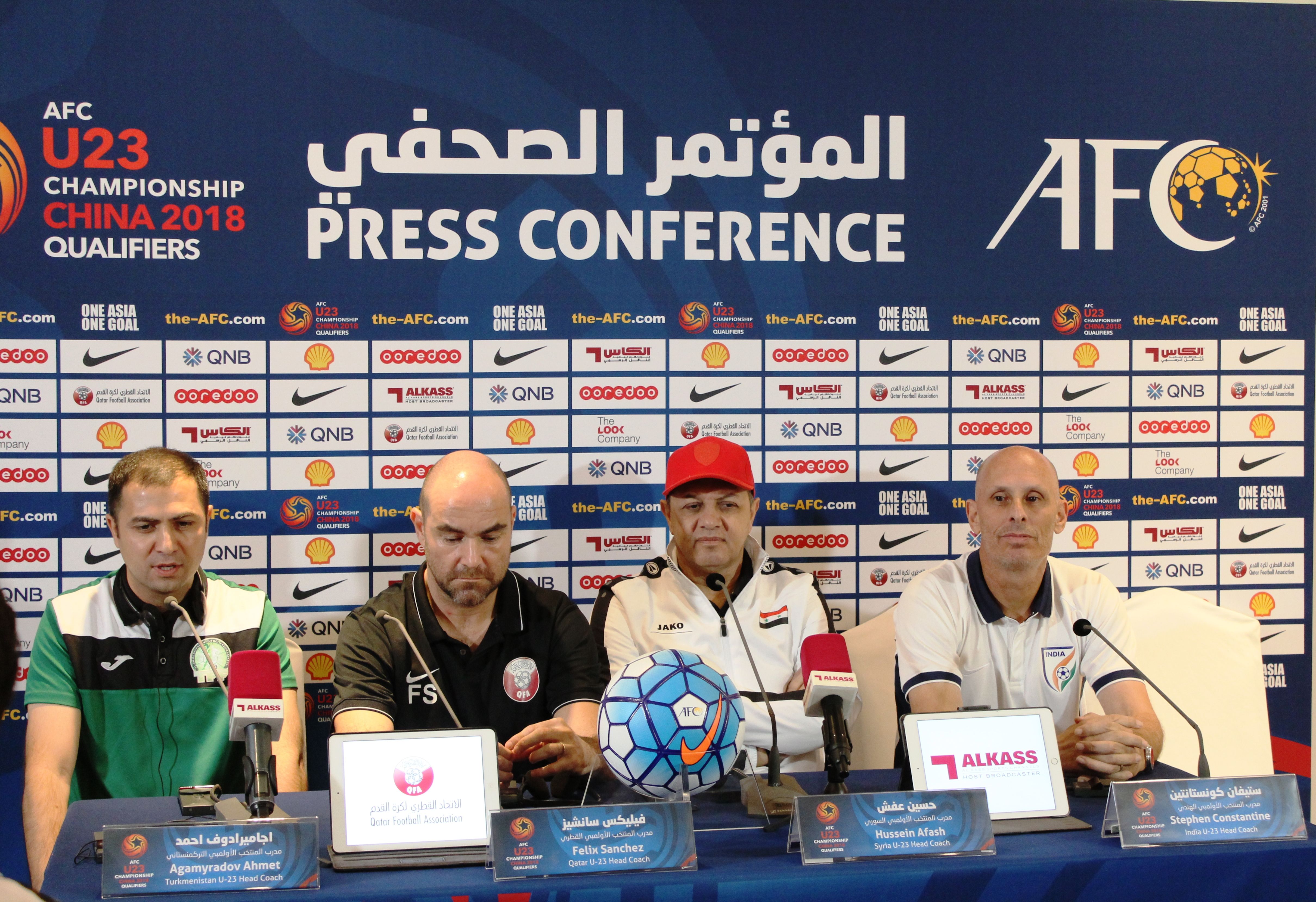 2018 AFC U-23 Championship qualification India Syria Qatar Turkmenistan coaches