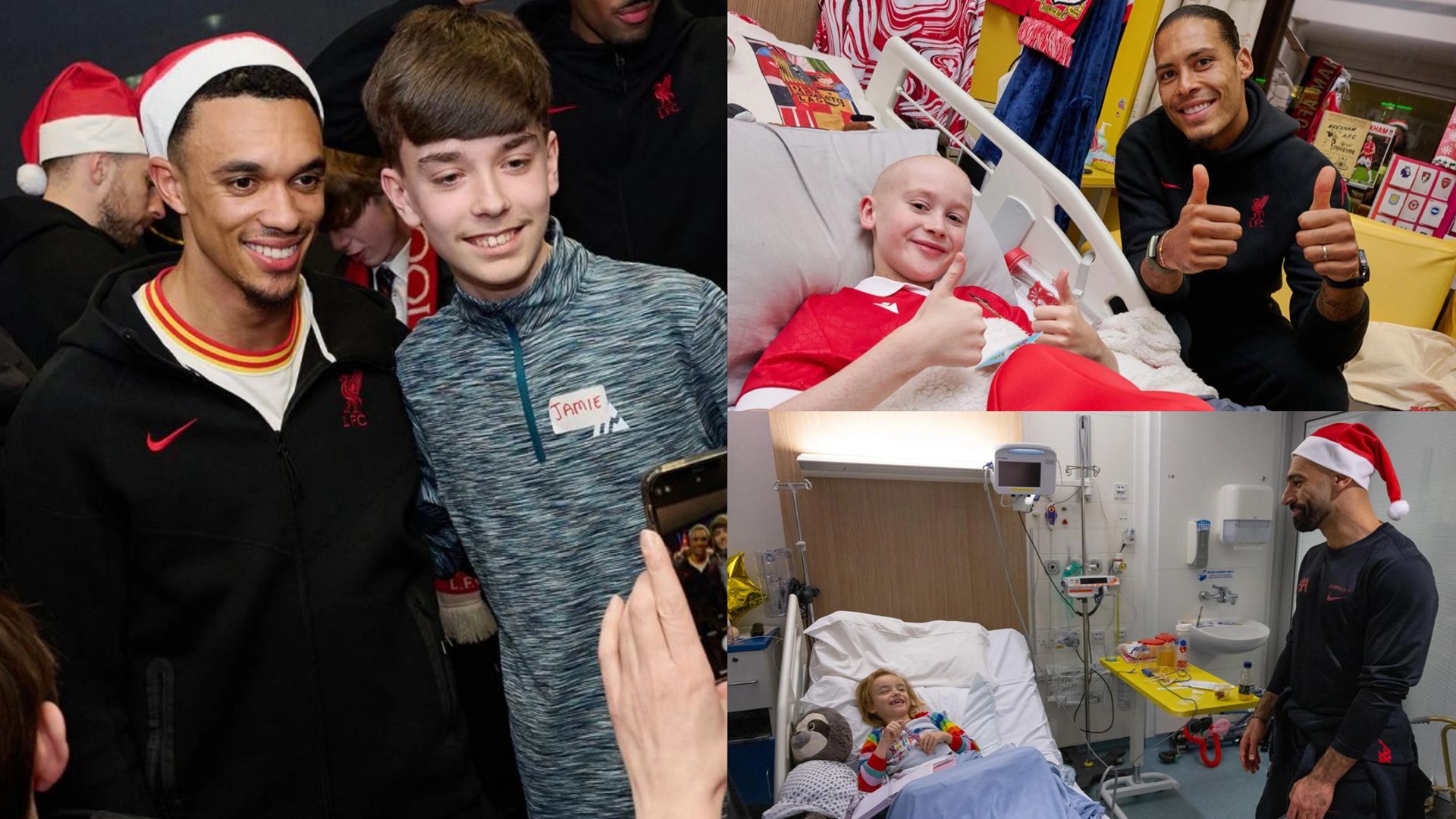 Liverpool squad visit Alder Hey hospital