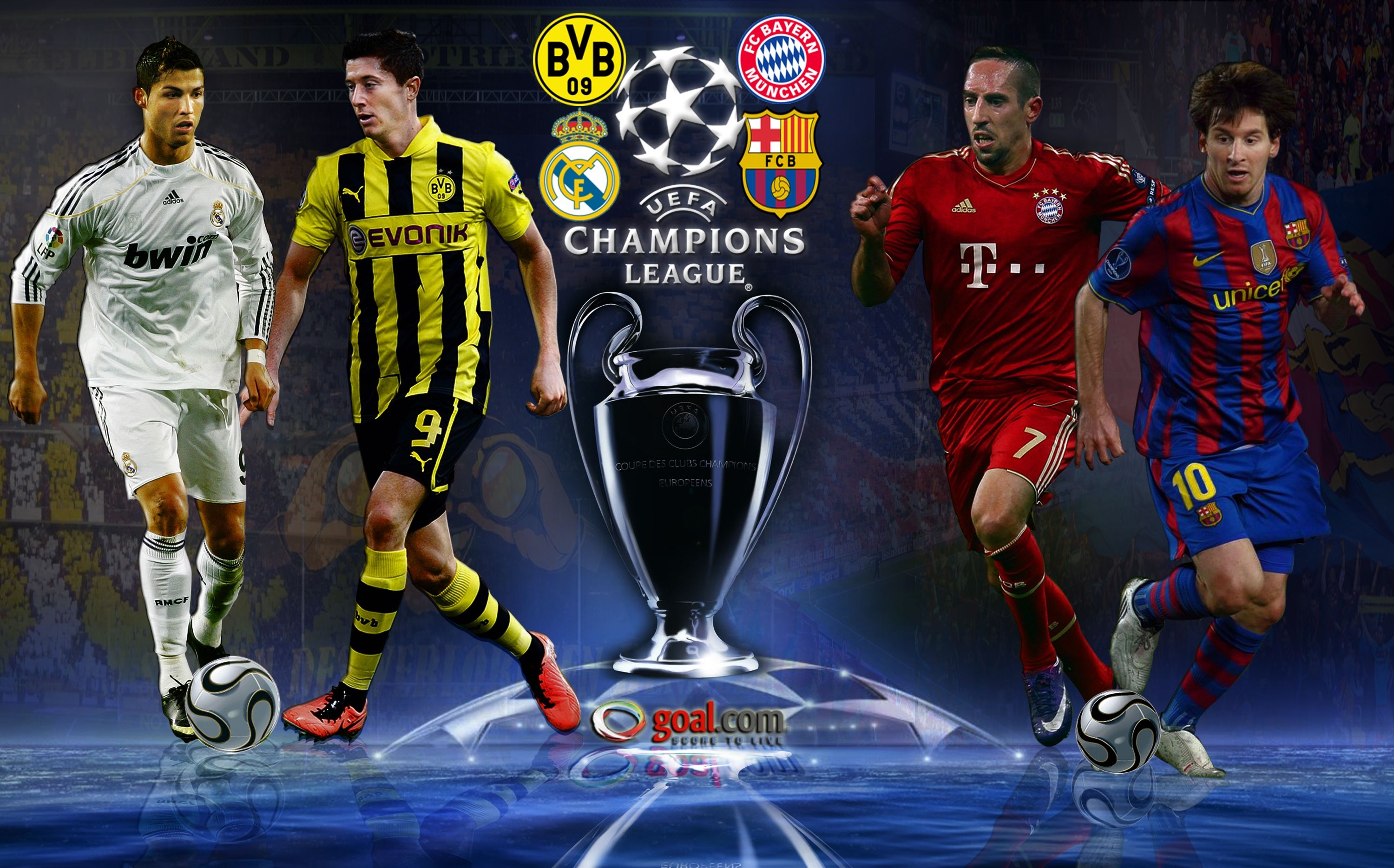 Semi-finals of the Champions League 2013 -  Barcelona Vs Bayern Munich & Borussia Dortmund Vs Real Madrid