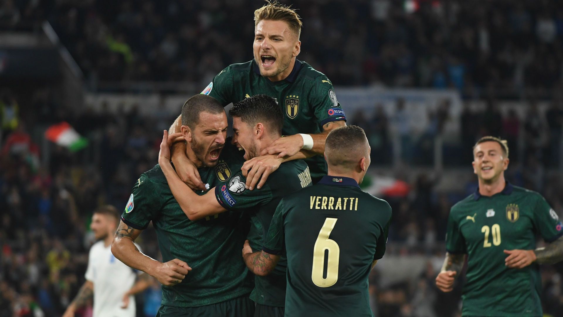 Italy celebrating Greece