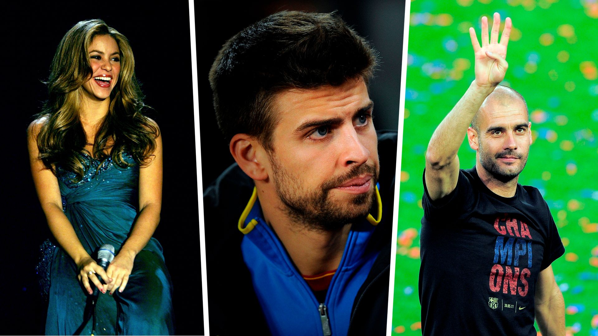 Pique, Shakira, Pep Guardiola GFX
