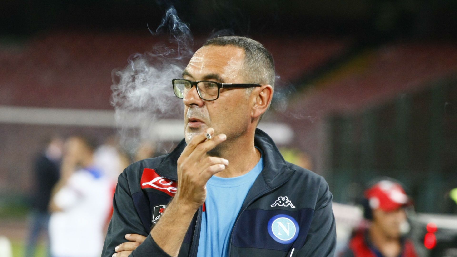 Maurizio Sarri Napoli smoking