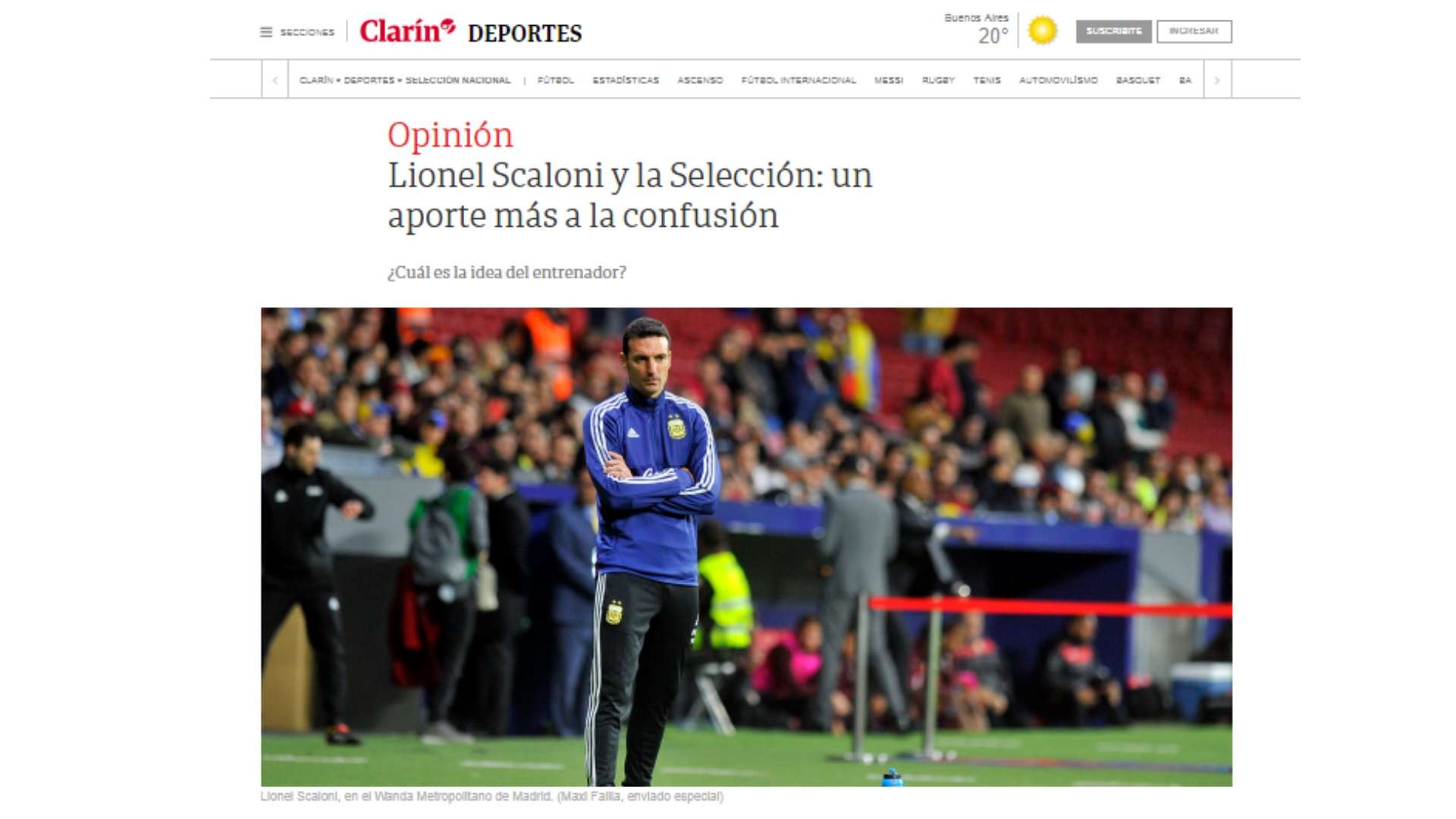 GFX Clarin Messi Scaloni
