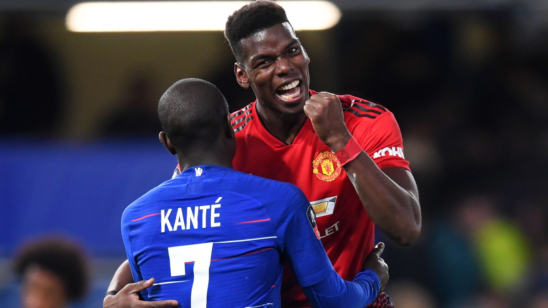 Paul Pogba N'Golo Kante Manchester United