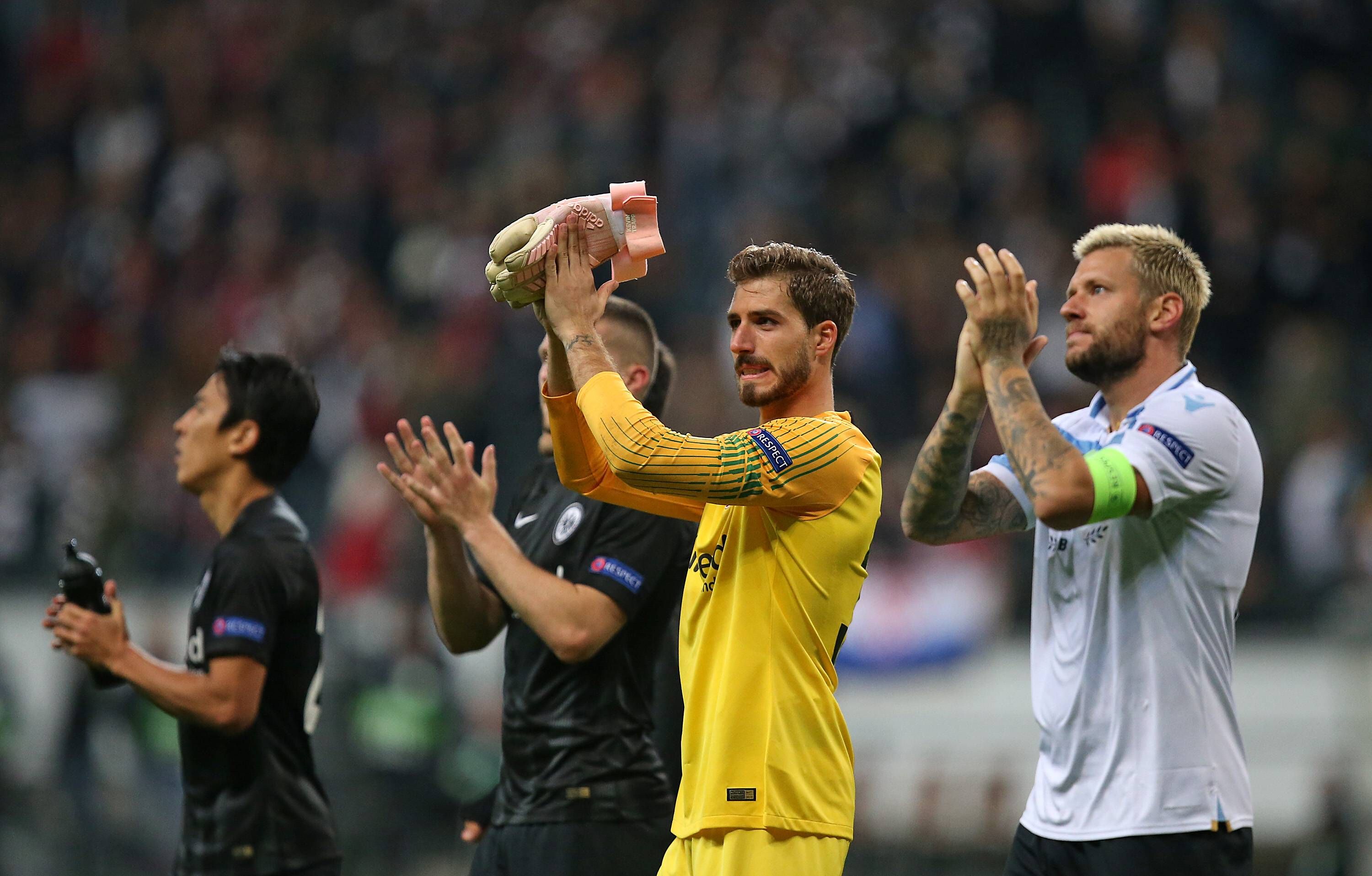 ONLY GERMANY Kevin Trapp Marco Russ Eintracht Frankfurt Lazio Europa League
