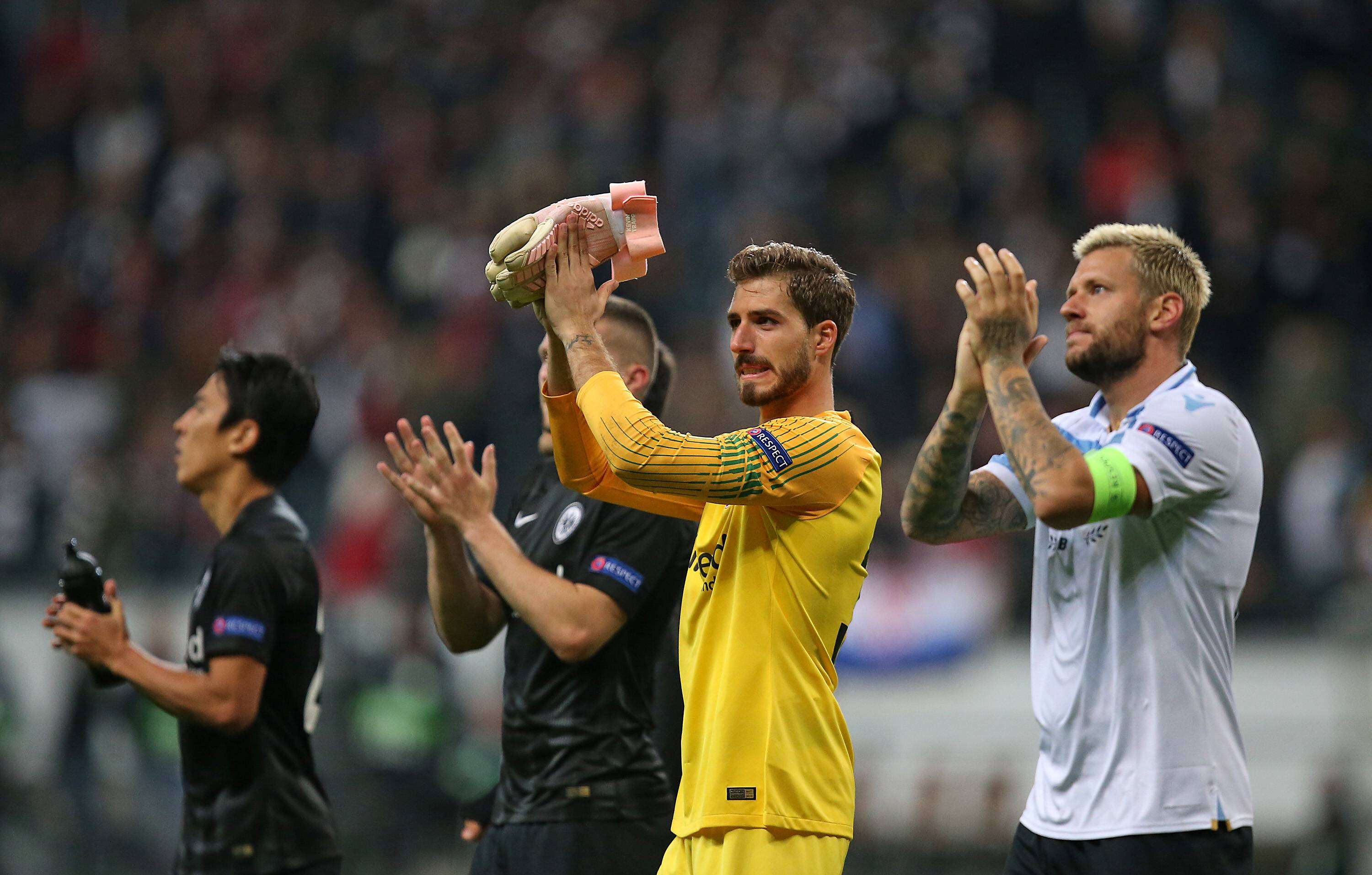 ONLY GERMANY Kevin Trapp Marco Russ Eintracht Frankfurt Lazio Europa League