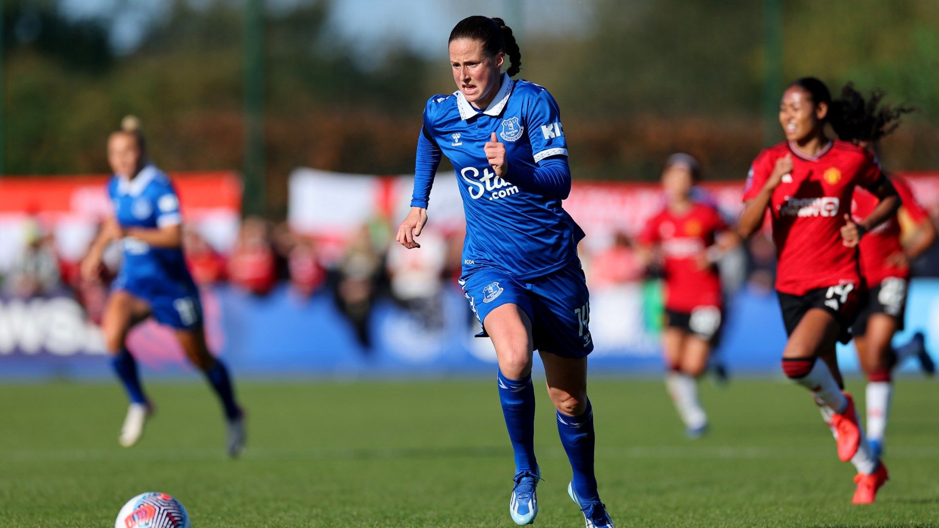 Everton's Nicoline Sorensen 