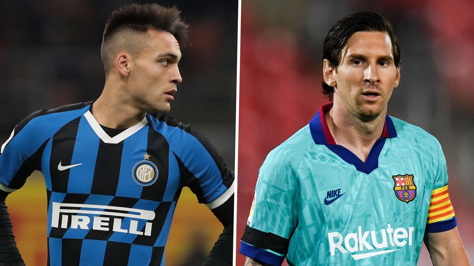 Lautaro Martinez Lionel Messi Inter Barcelona 2019-20 GFX