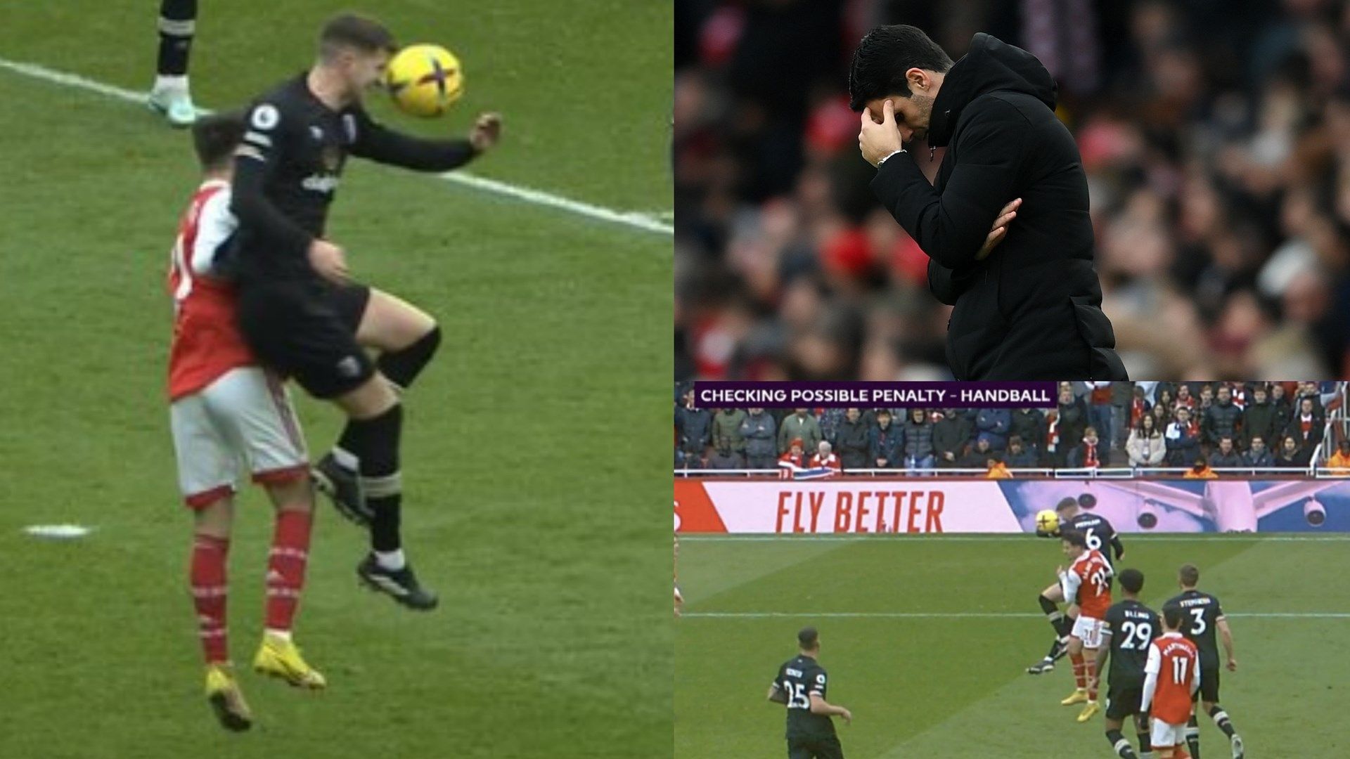 Mikel Arteta Arsenal Chris Mepham penalty incident Bournemouth 2022-23