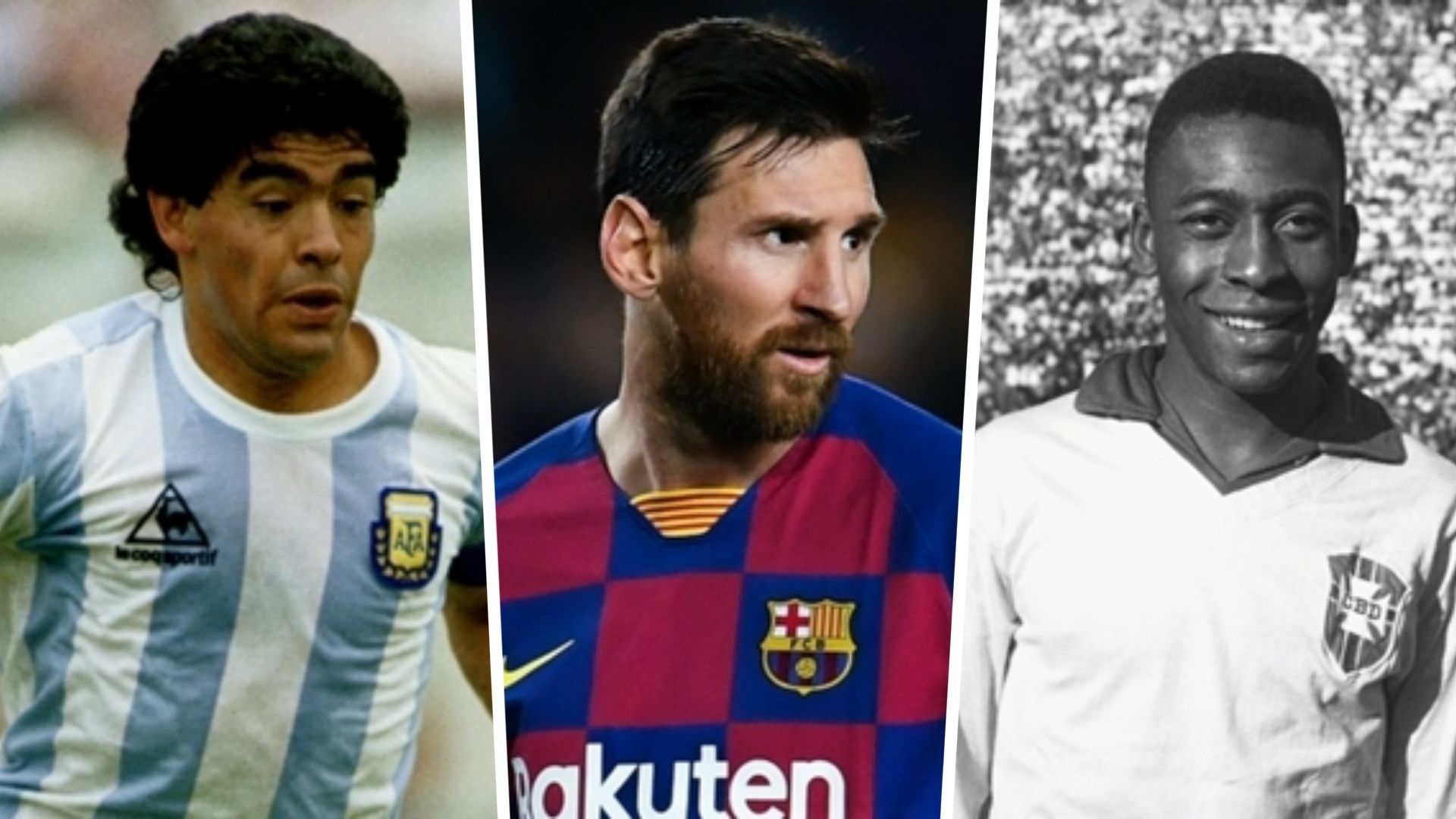 Diego Maradona Lionel Messi Pele