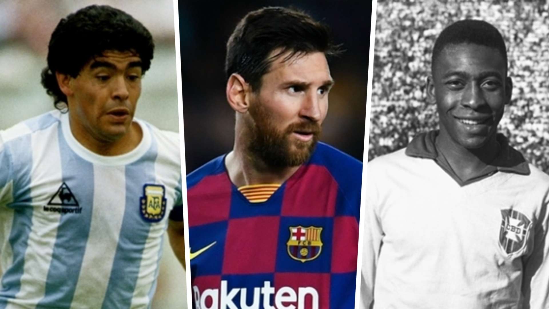 Diego Maradona Lionel Messi Pele