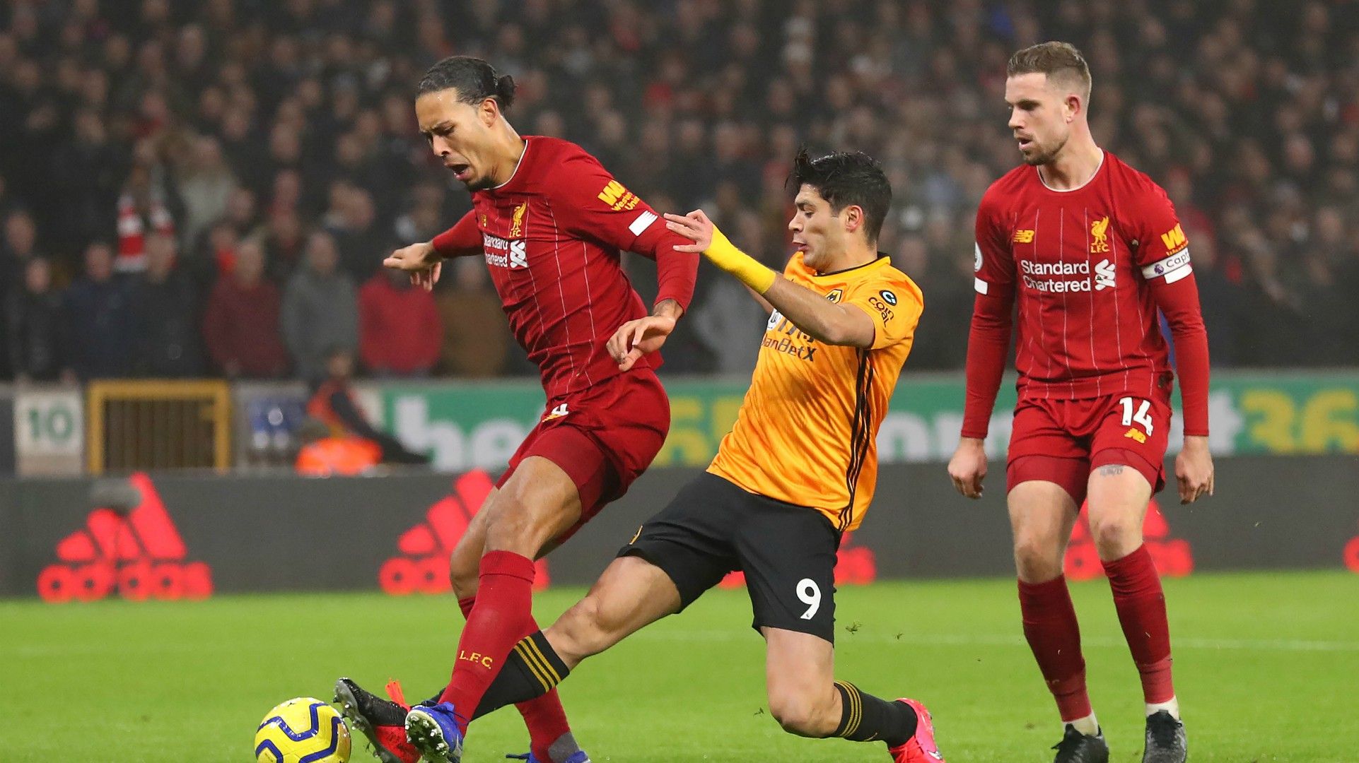 Raúl Jiménez Jordan Henderson Virgil van Dijk Wolves Liverpool