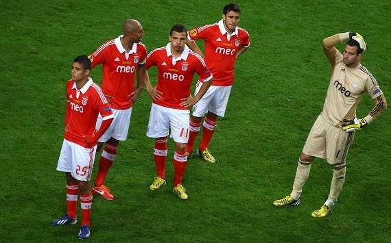 Benfica disappointment v Chelsea (Europa League final 2013)