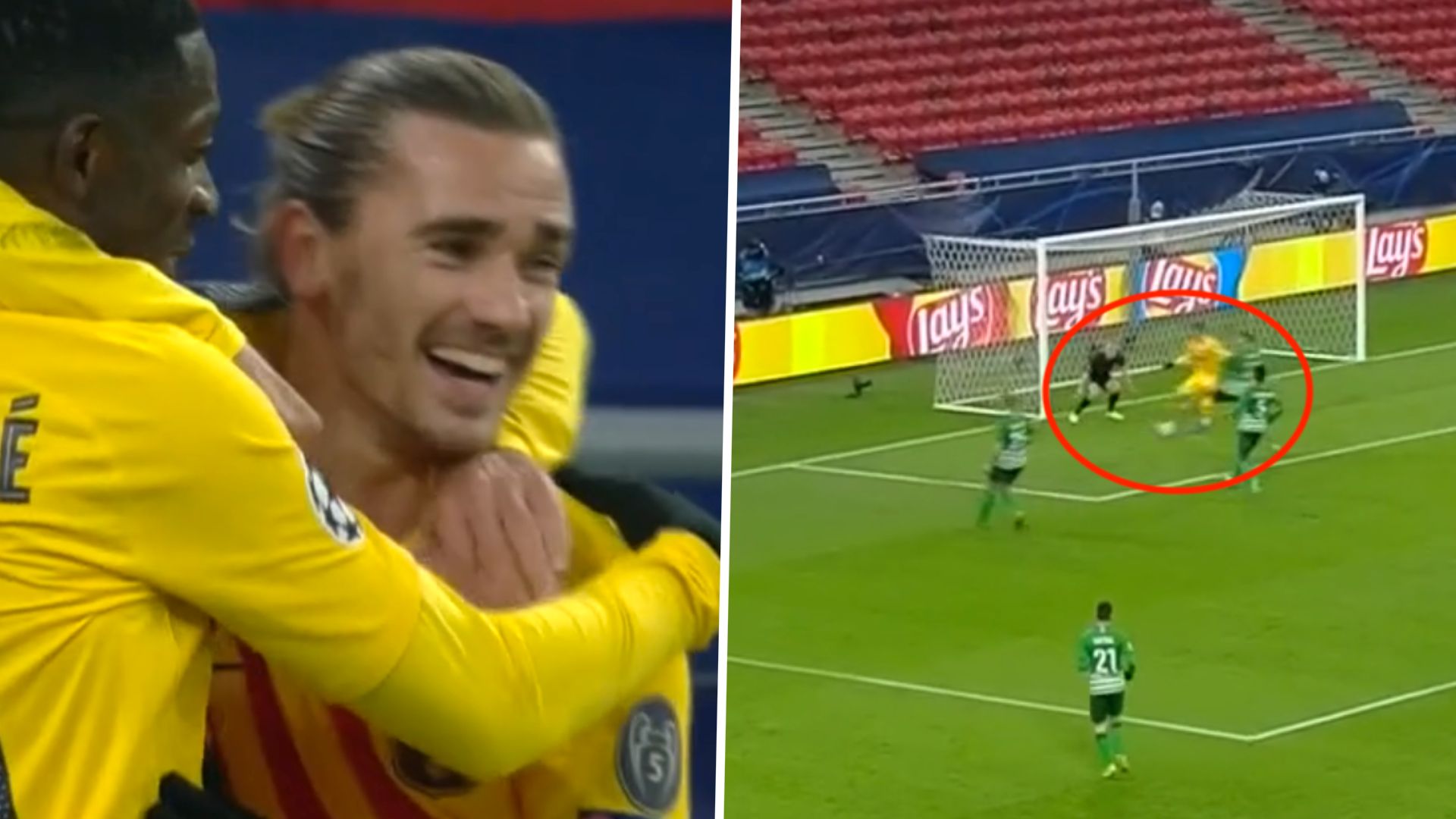 GFX Antoine Griezmann Barcelona Ferencvaros 2020