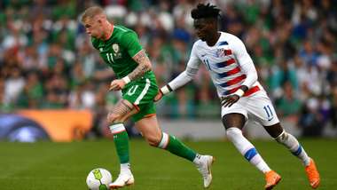 James McClean Tim Weah Ireland USA international friendly 2018