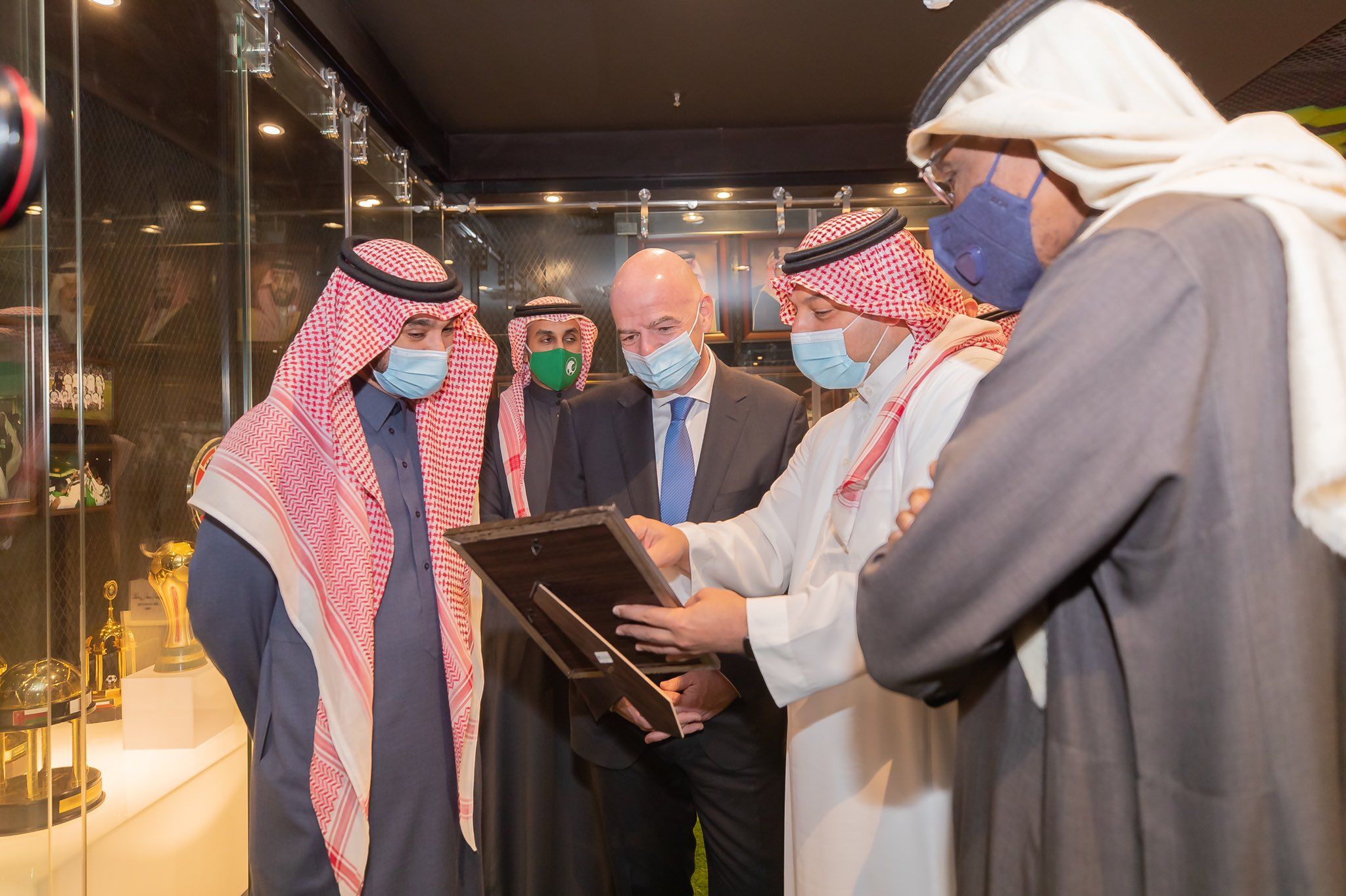 Gianni Infantino - Abdulaziz bin Turki Al Faisal - Yasser meshal