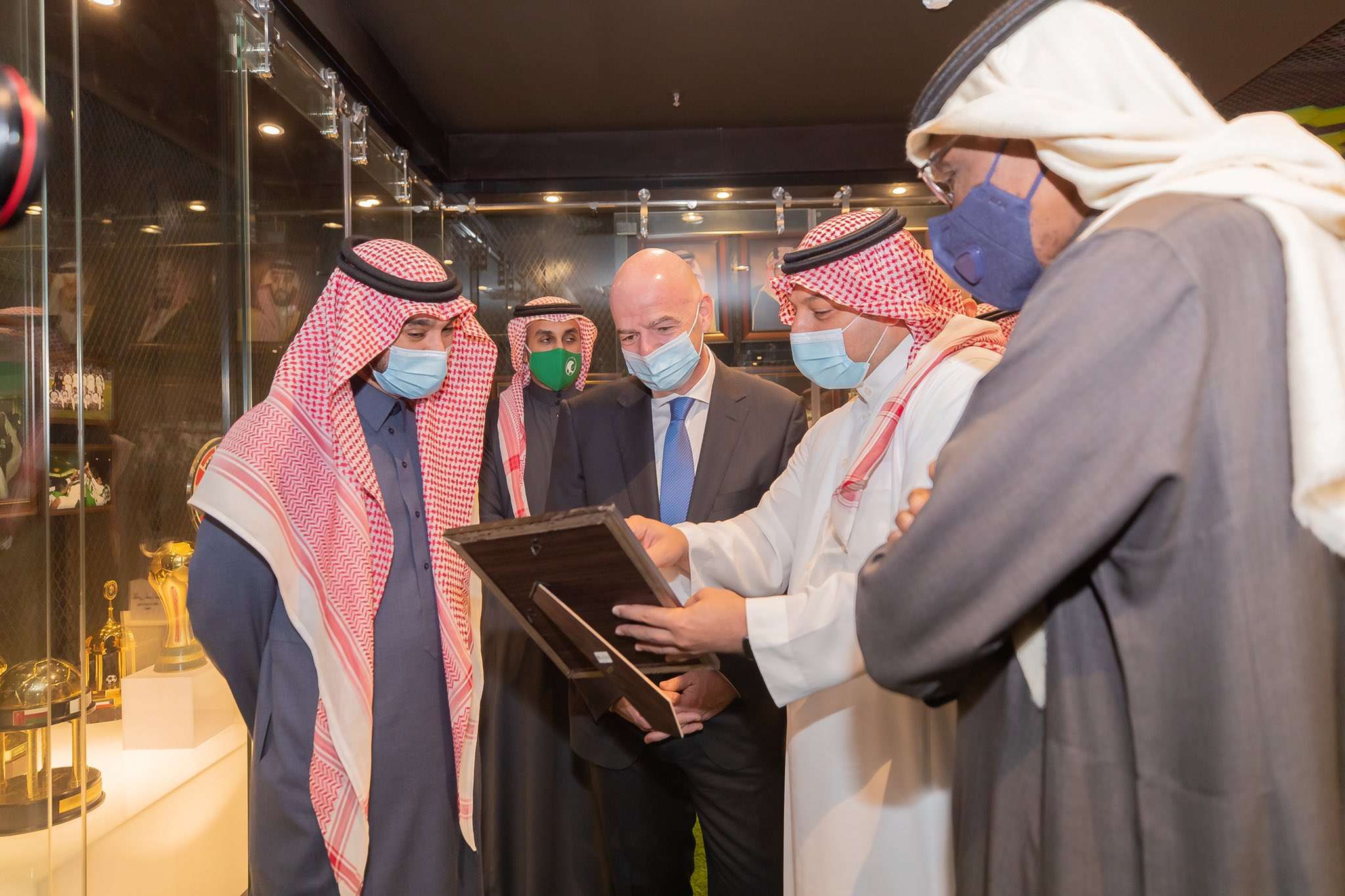 Gianni Infantino - Abdulaziz bin Turki Al Faisal - Yasser meshal