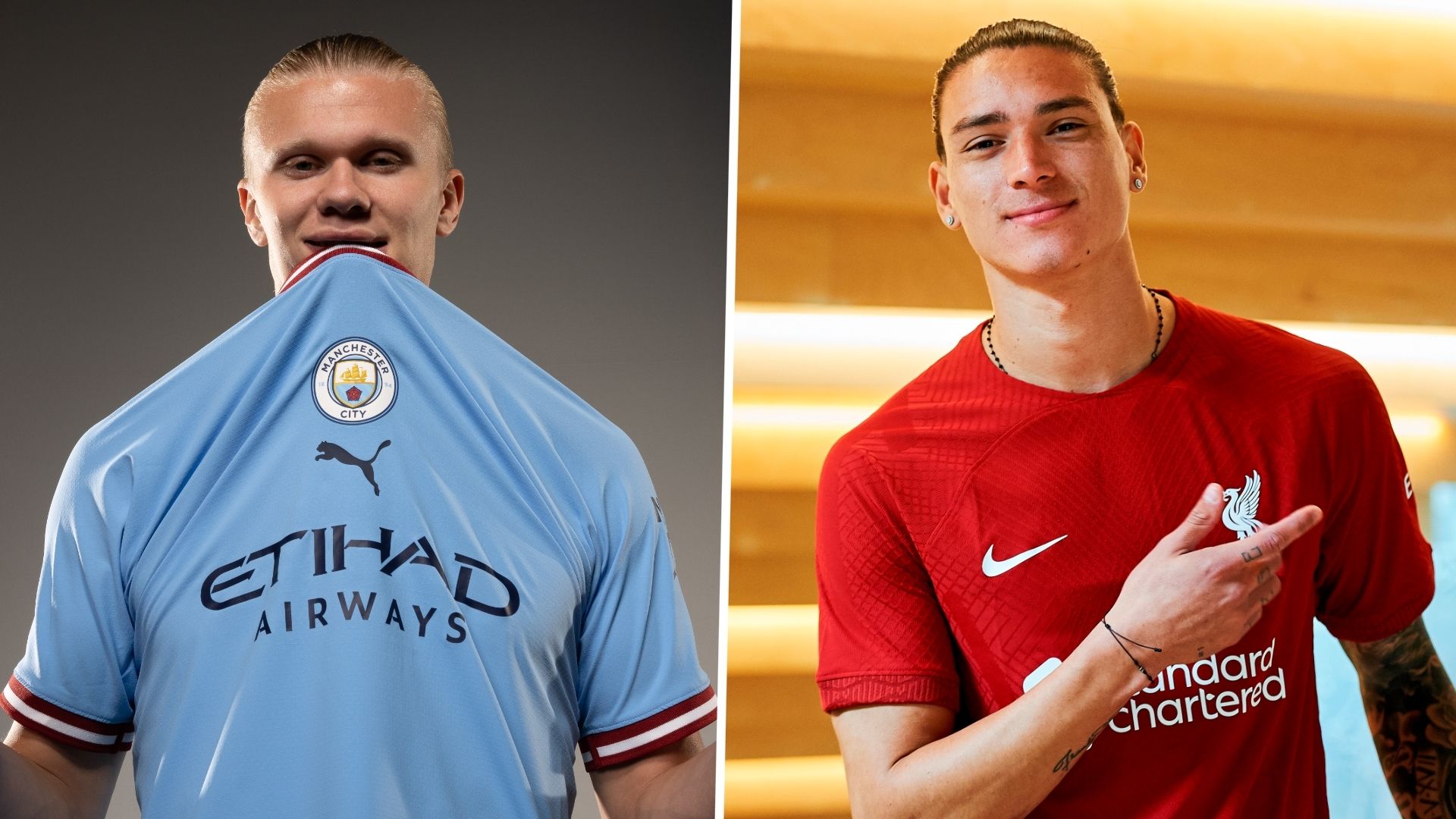 Erling Haaland Darwin Nunez GFX