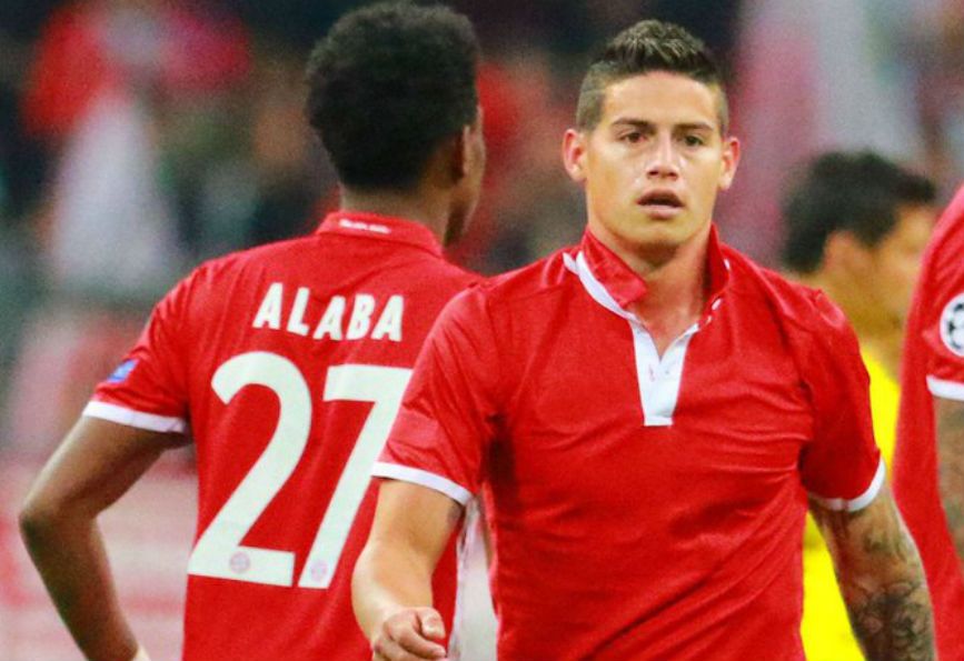 James Rodríguez camiseta Bayern amistoso