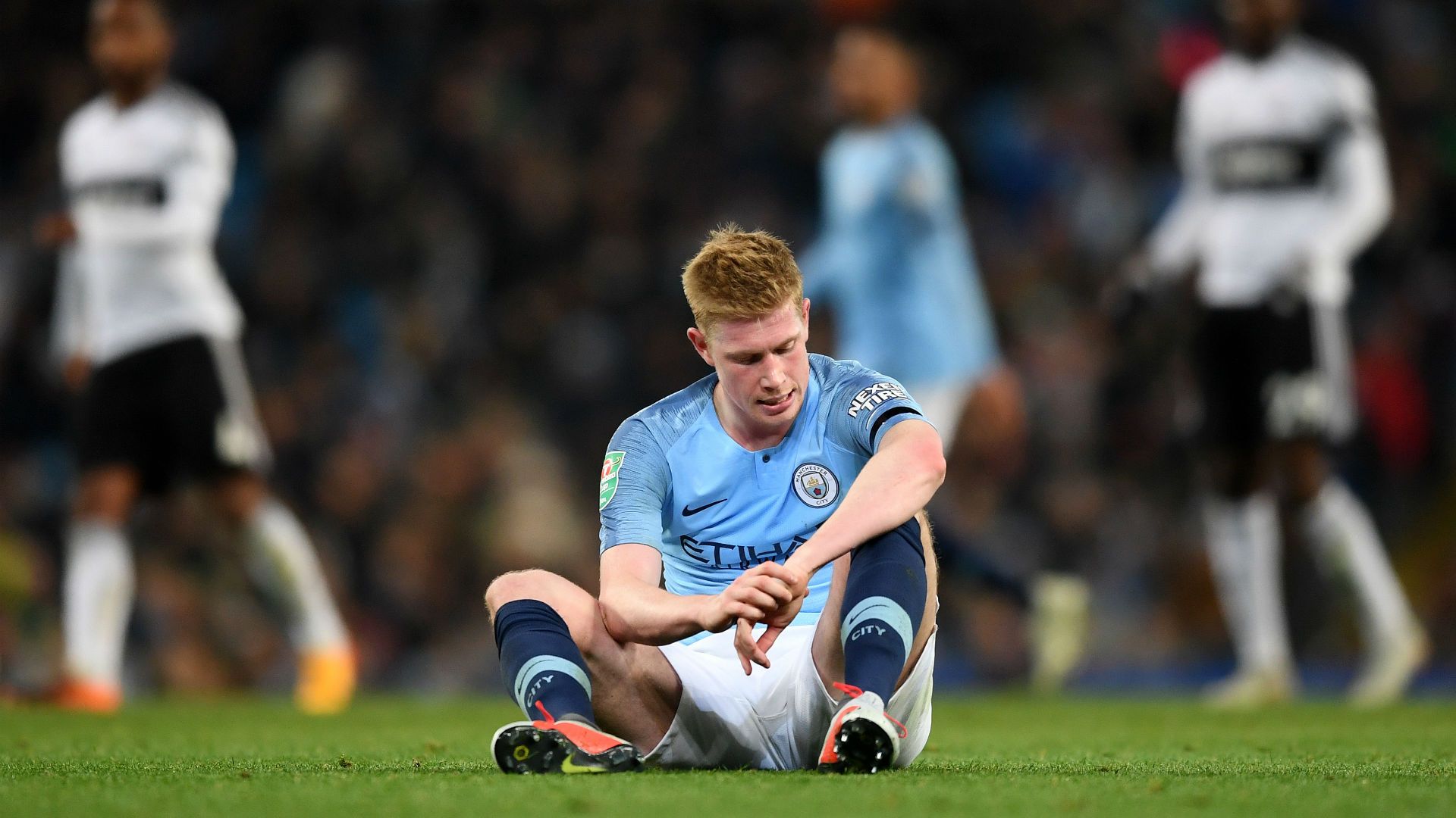 de bruyne Man City Fulham Carabao Cup