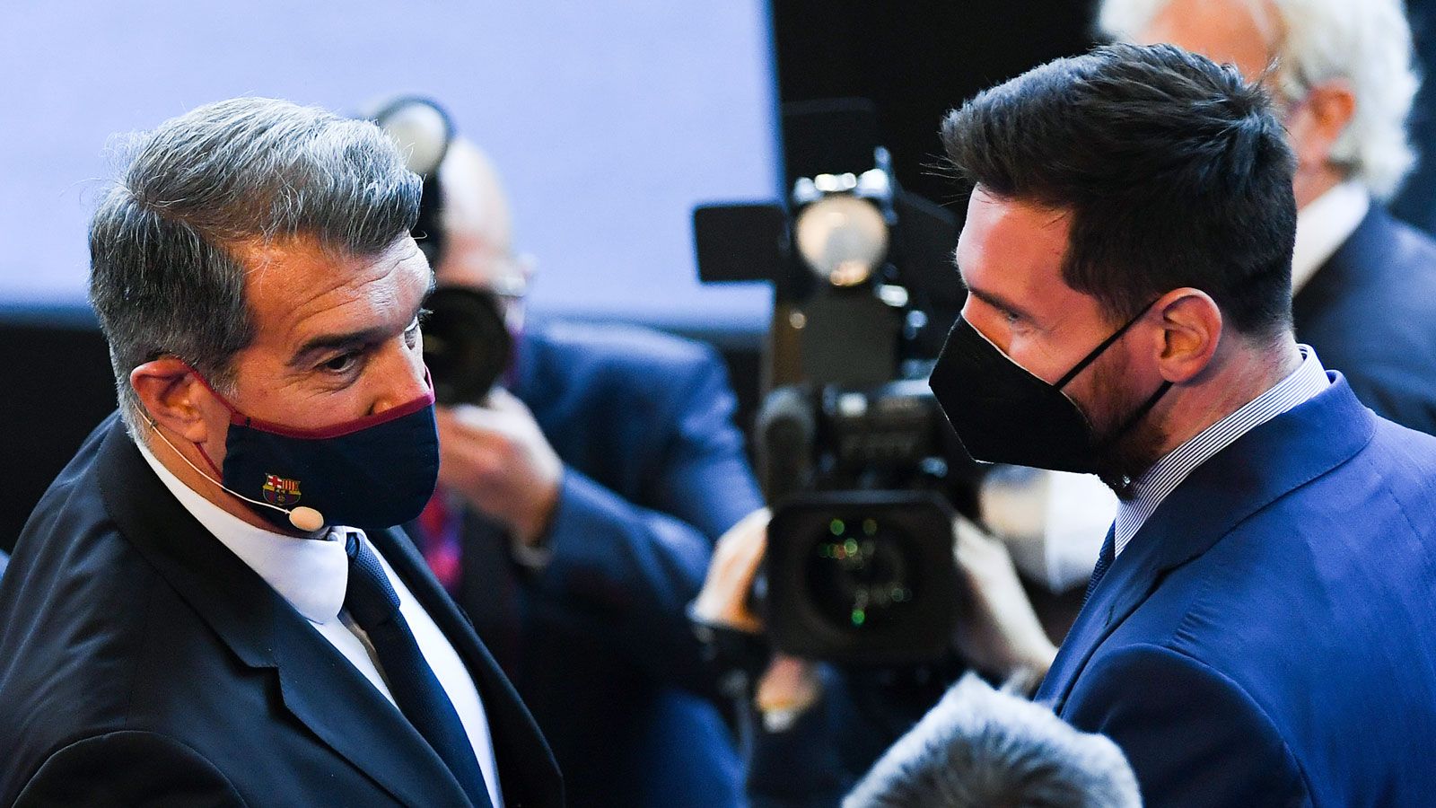 Joan Laporta und Lionel Messi